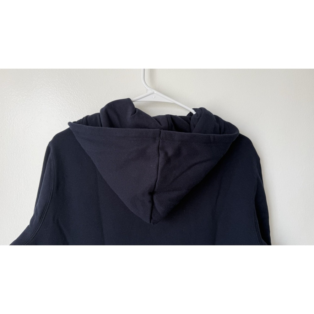 Land's End Women Medium Maxi Hoodie Dress Navy Long Hooded Sweatshirt - Picture 4 of 9
